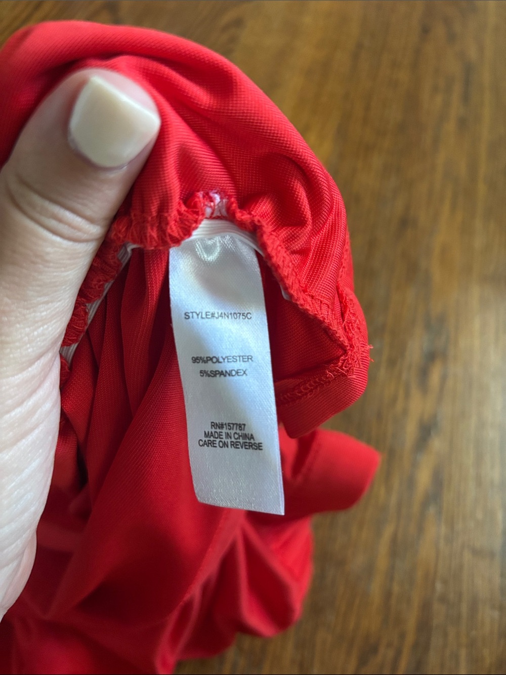 Red Strapless Ruched Tube Top - Picture 5 of 8